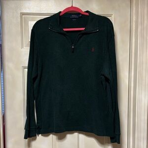 POLO RL green quarter zip